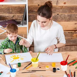 generic ARTISTERY Plastic Painting Brush and Water Holder Cup with Lid (Transparent) - Set of 2 image 4