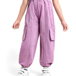 Little Kangaroos Textile Knit Full Length Solid Colour Lounge Pant - Lilac-picture-30