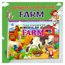 hellofriend books My First Amazing Pop up story Book Wonderful Day in the Farm with Bestime Fun and Colorful for Kids, Children and Toddlers - Language-English image 1