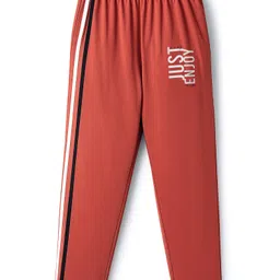 Taeko Single Jersey Knit Full Length Lounge Pant With Text Print - Red-picture-35