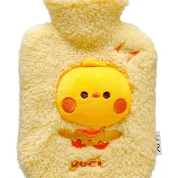 crackles Hot Water Bag with Plush Cover for Pain Relief Heating Bag Heating Pad Hot Water Bottle & Rubber Bottle- 1000 ml Color May Vary image 2