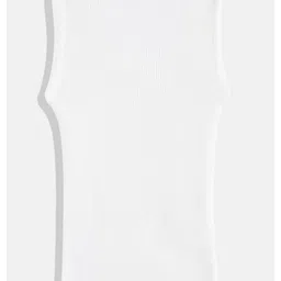RVK Sleeveless Solid Stretchable Sweater Vest - Off White image 3