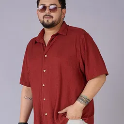 UNSIZED Self Design Spread Collar Casual Shirt-picture-29