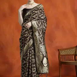 SHADOW & SAINING Woven Design Zari Banarasi Saree-picture-24