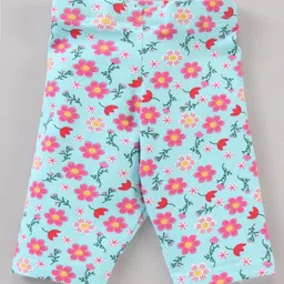 Babyhug Three Fourth Length Leggings Printed Pack of 3 - Multicolour image 4