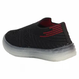 Lil Lollipop Mesh Detailed Slip On LED Shoes - Black image 5