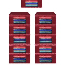 AMAK INC Maroon Fabric Multi-Utility Wardrobe Organisers-picture-12