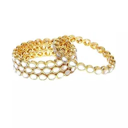 SAVORADE Set Of 4 White Stainless Steel Bangle-picture-15