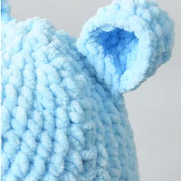Funkrafts Ears Detail Handmade Woollen Cap - Blue image 5