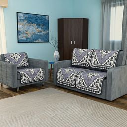 Aura Grey 6 Pieces Cotton Sofa Covers-picture-7