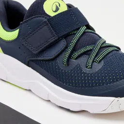 decathlon Kids' Lightweight Rip-Tab and Elasticated Laces Shoes Playful Fast - Navy Blue image 3