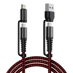 Bestor 1.2 M 60 W Nylon Outer Material Fast Charging 4 in 1 3A USB Type C Cable ‎Red, BE-17-picture-14