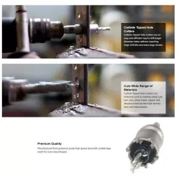 FLAMINGO ENTERPRISE Heavy-Duty Carbide Hole Saw Cutter Kit TCT & SS 25 mm Masonry Bits Type, FM-206 image 5