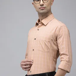 Arrow Pure Cotton Manhattan Slim Fit Tartan Checks Opaque Formal Shirt-image-24