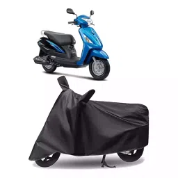 Auto Pearl Polyester Two Wheeler Cover for Suzuki Swish (Grey)-picture-36