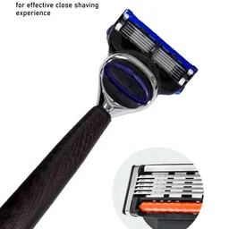 WAHL Traditional Barber Wenge Wood Shaving Razor with Fusion Connector image 3