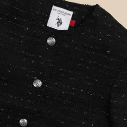 U.S. Polo Assn. Women Collarless Bomber Jacket image 2