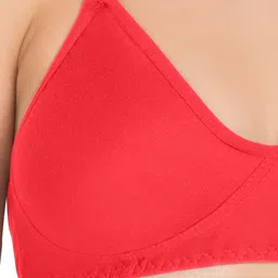 Tweens Pack of 2 Coral Red Full-Coverage T-shirt Bras TW285 image 3