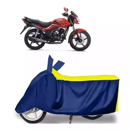 Auto Pearl Bike Cover for Hero Passion (Yellow & Blue)-picture-31