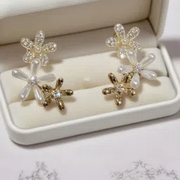 AKISON JEWELS Women Gold-Plated Alloy Studs-image-21