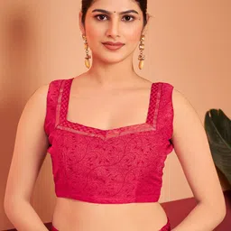 Anouk Floral Pure Chiffon Saree image 4