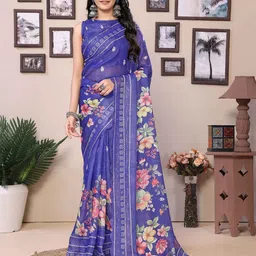 Rhey Floral Pure Cotton Saree image 1