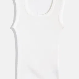 RVK Sleeveless Solid Stretchable Sweater Vest- Off White-picture-13