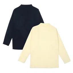 Elefantino Pack Of 2 Full Sleeves Solid Sweater - Navy Blue & White-picture-28