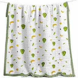 Honor Your Home Baby Super Soft Absorbent Muslin 6 Layer Blanket Avocado - Green image 2