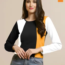 Mast & Harbour Women Pack of 2 Colorblocked Regular Top-picture-29