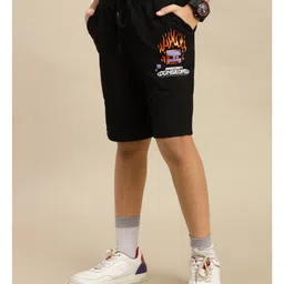 Kidsville Minecraft Featuring Character Printed Shorts - Black image 4