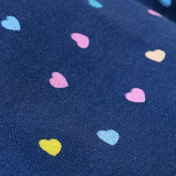 Babyhug Full Sleeves Sleep Suit Heart Print - Navy Blue image 4