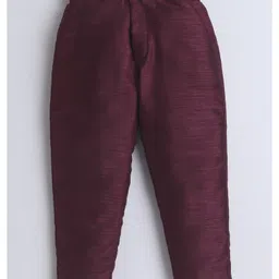 Ahhaaaa Velvet Full Sleeves Threadwork Embroidered Sequins Embellished Indo Western Style Kurta Pant Set - Wine image 5