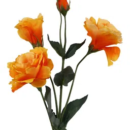Myntra Elegant Homes Orange & Green 2 Pieces Carnation Artificial Flower image 4