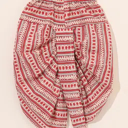 Babyhug Full Sleeves All Over Printed Kurta & Dhoti Set - Red image 5