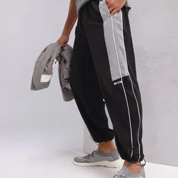 HRX by Hrithik Roshan Men Mid-Rise Colourblocked Lifestyle Track Pants with Toggle Hem-picture-42