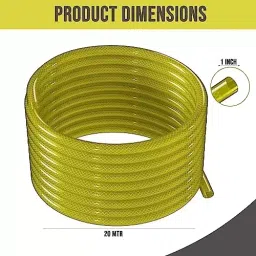 ORILEY 25.4 mm (1 Inch) Braided Water Pipe with Hose Connector Yellow, OR-WPG-18 (Roll of 20 m) image 3