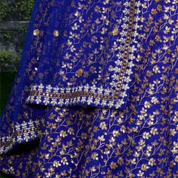 Zeel Clothing Embroidered Sequinned Semi-Stitched Lehenga & Unstitched Blouse With Dupatta image 2