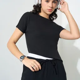 Honey by Pantaloons Women Round Neck Short Sleeves Cotton Top-image-14