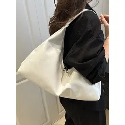 LULU & SKY Women Solid Structured Hobo Bag image 4