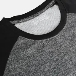 CHIMPRALA Boys Grey Colourblocked Round Neck Sports T-shirt image 3