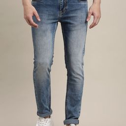 Turtle Men Narrow Tapered Fit Mid-Rise Heavy Fade Stretchable Jeans-picture-20