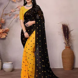 Moda Rapido Polka Dot Printed Saree-image-94