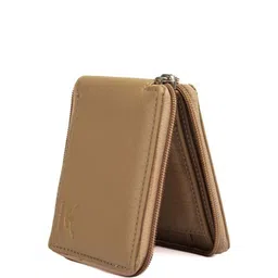 Krosshorn Men Solid Zip Around Wallet With Flap Coin Pocket image 3
