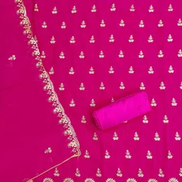 KALINI Women Poly Georgette Embroidered Dress Material-image-80