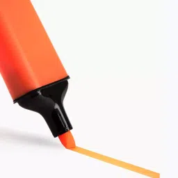 Camlin Highlighter Chisel Tip Orange for Thin and Thick Strokes image 2