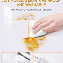 wallfly WALLFLY-India Solid Clear Laminating Roll 24 x 118 Inch, Clear Transparent Oil Proof, Waterproof Vinyl Roll Self Sealing, No Heat Laminate Sheets Stickers for Cupboard Furniture Doors image 3