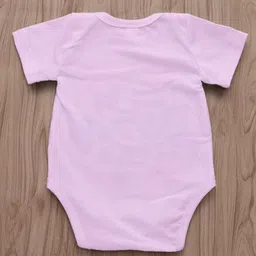 KNITROOT Lohri Theme Half Sleeves My First Lohri Text Printed Onesie - Pink image 3