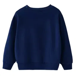 KUCHIPOO Fleece Knit Full Sleeves Sweet Little Girl Text Printed Winter Sweatshirt - Multi Colour image 3