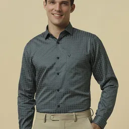 Allen Solly Men Slim Fit Spread Collar Geometric Printed Cotton Formal Shirt-picture-26